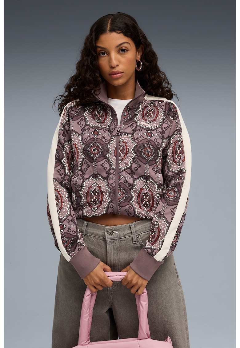 Bluza de trening cu fermoar si model