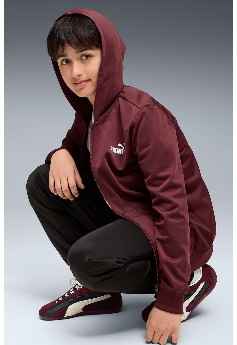 Trening lung cu fermoar - Visiniu