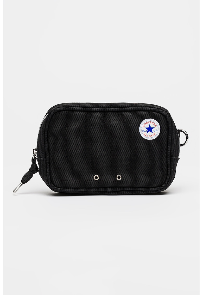 Geanta crossbody cu logo - Negru
