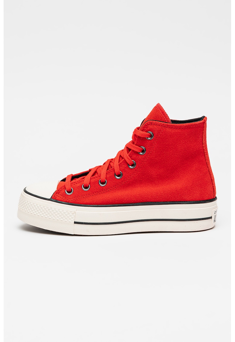 Tenisi mid-high din piele intoarsa Chuck Taylor Star Lift