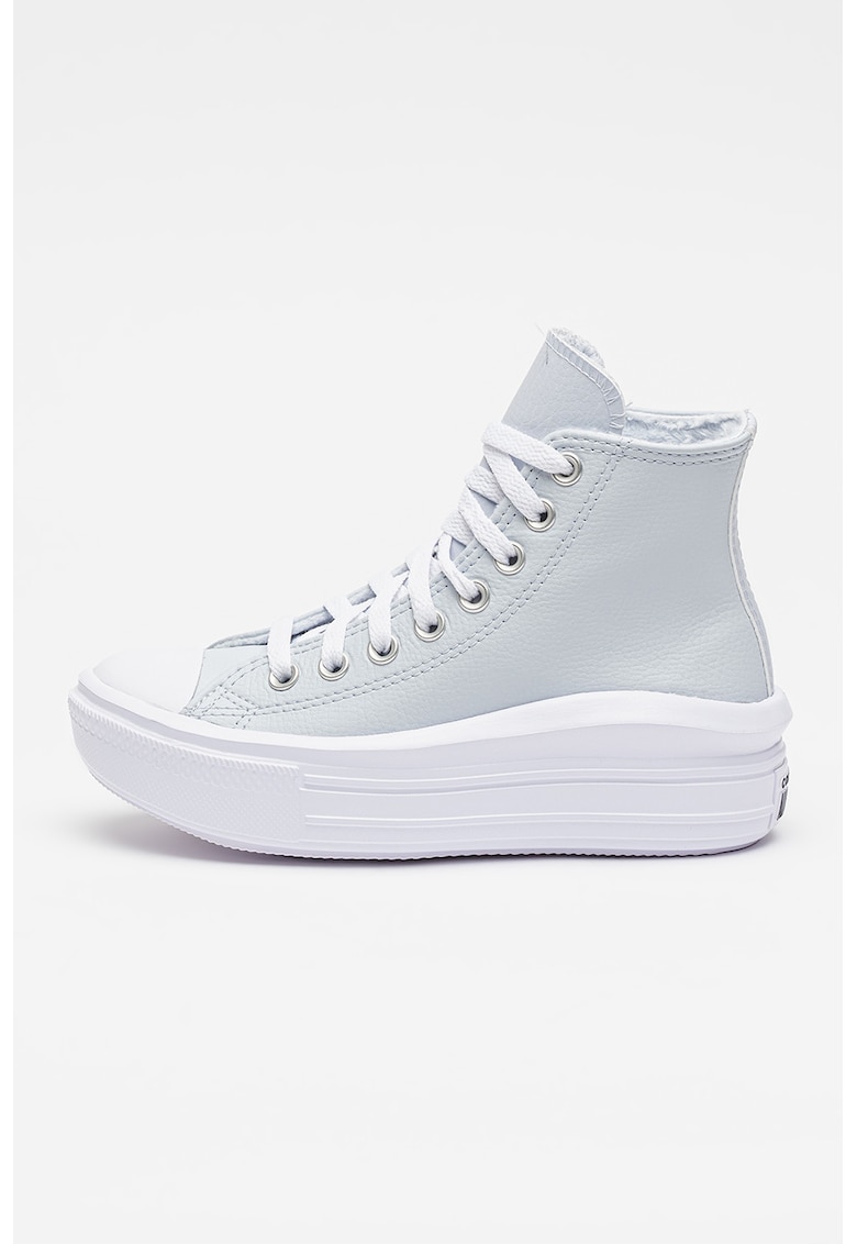 Tenisi din piele cu talpa flatform Chuck Taylor All Star Move