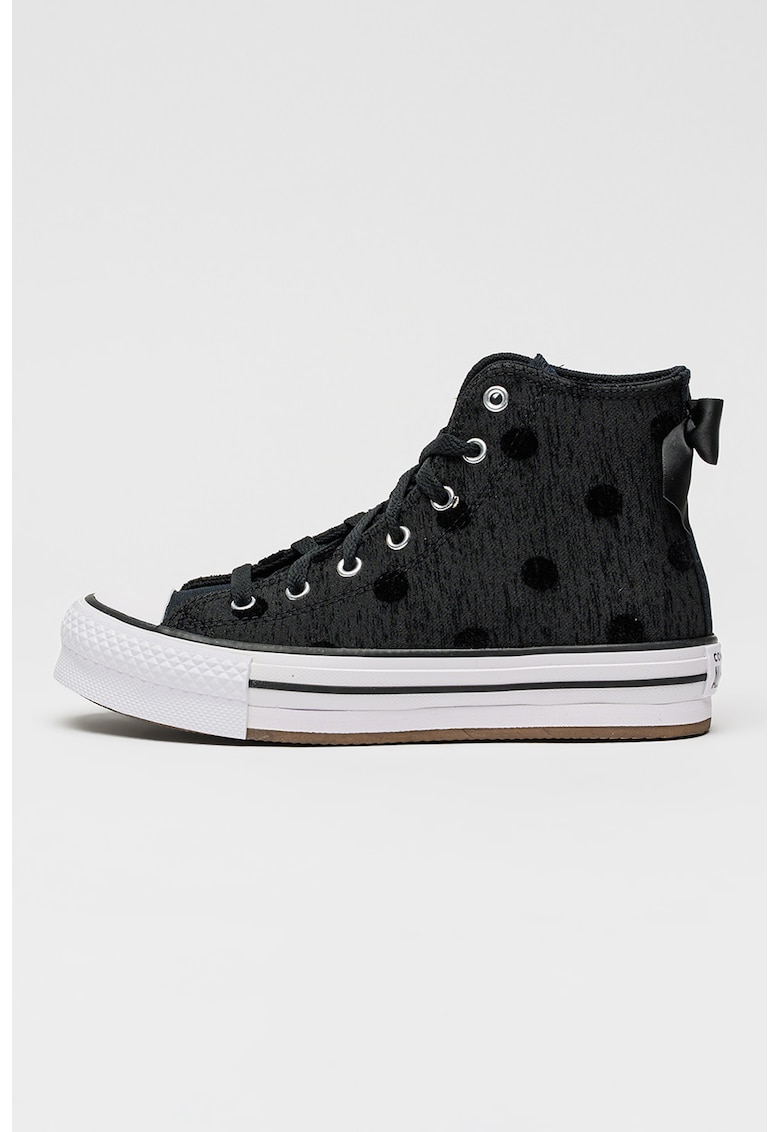 Tenisi All Star mid-cut flatform cu funda