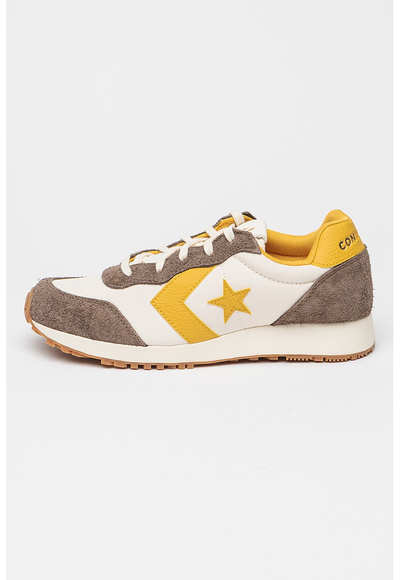 Pantofi sport cu insertii de piele intoarsa Pantofi sport cu insertii de piele intoarsa