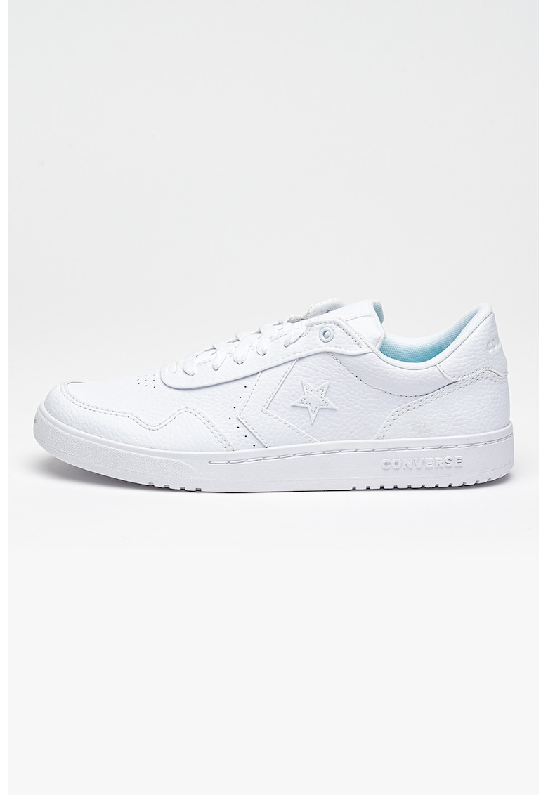 Pantofi sport din piele ecologica cu logo - Alb optic