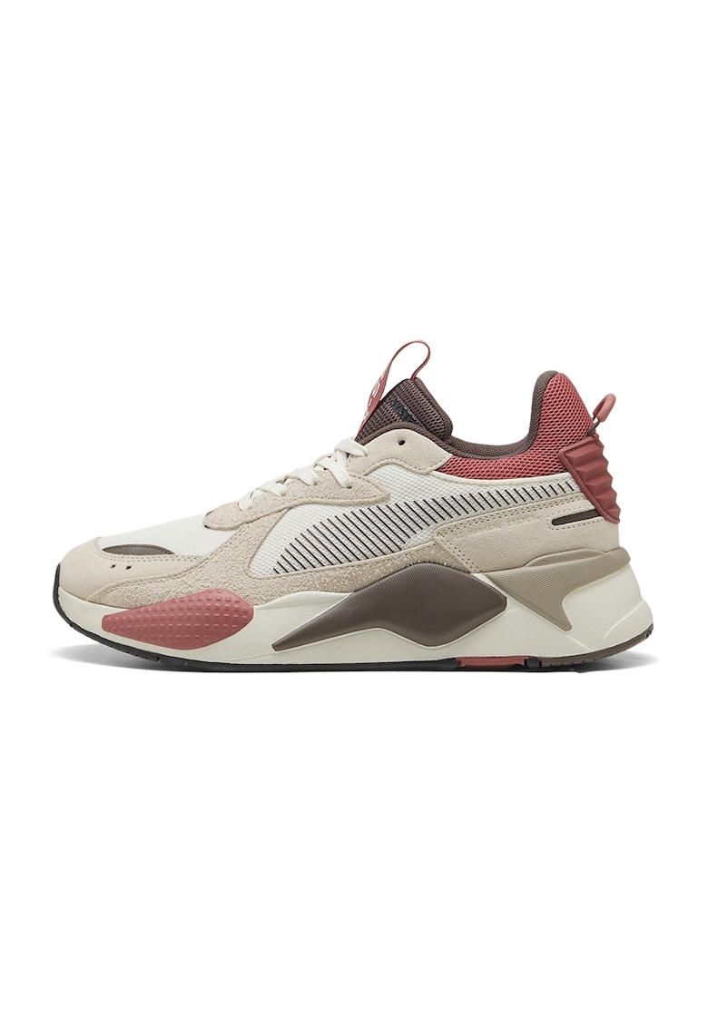 Pantofi sport RS-X Heritage cu garnituri sintetice - Alb/Coral/Maro camel