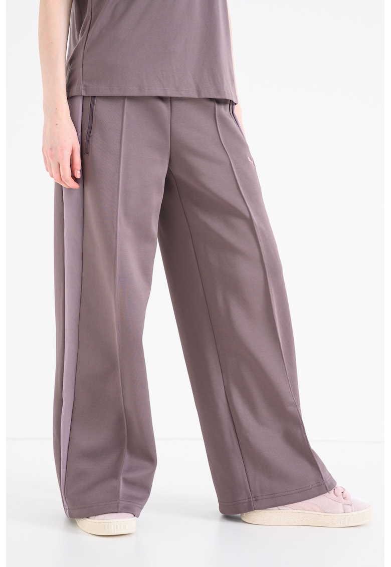 Pantaloni de trening din amestec de bumbac cu croiala ampla