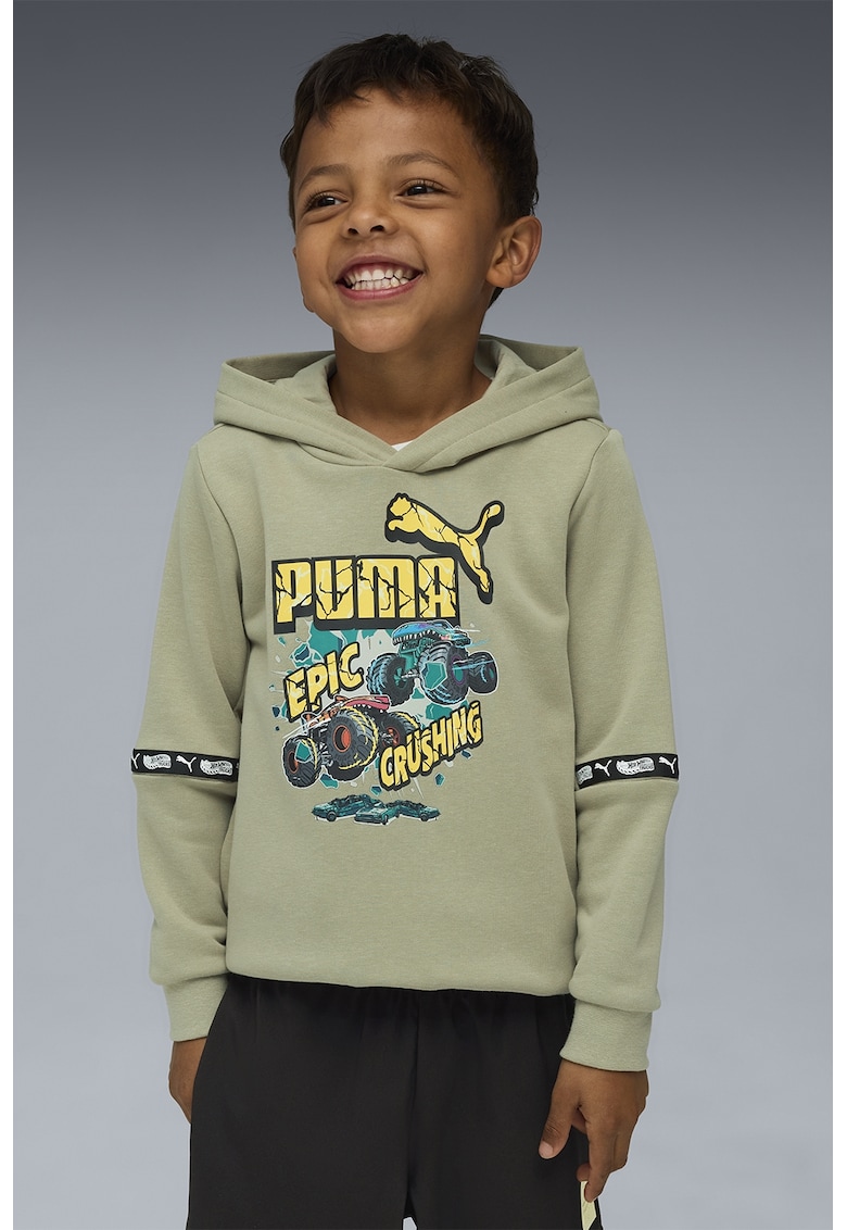 Hanorac cu imprimeu Hot Wheels - Kaki