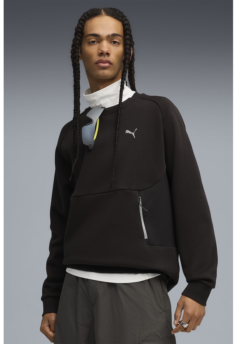 Bluza de trening relaxed fit cu buzunar cu fermoar