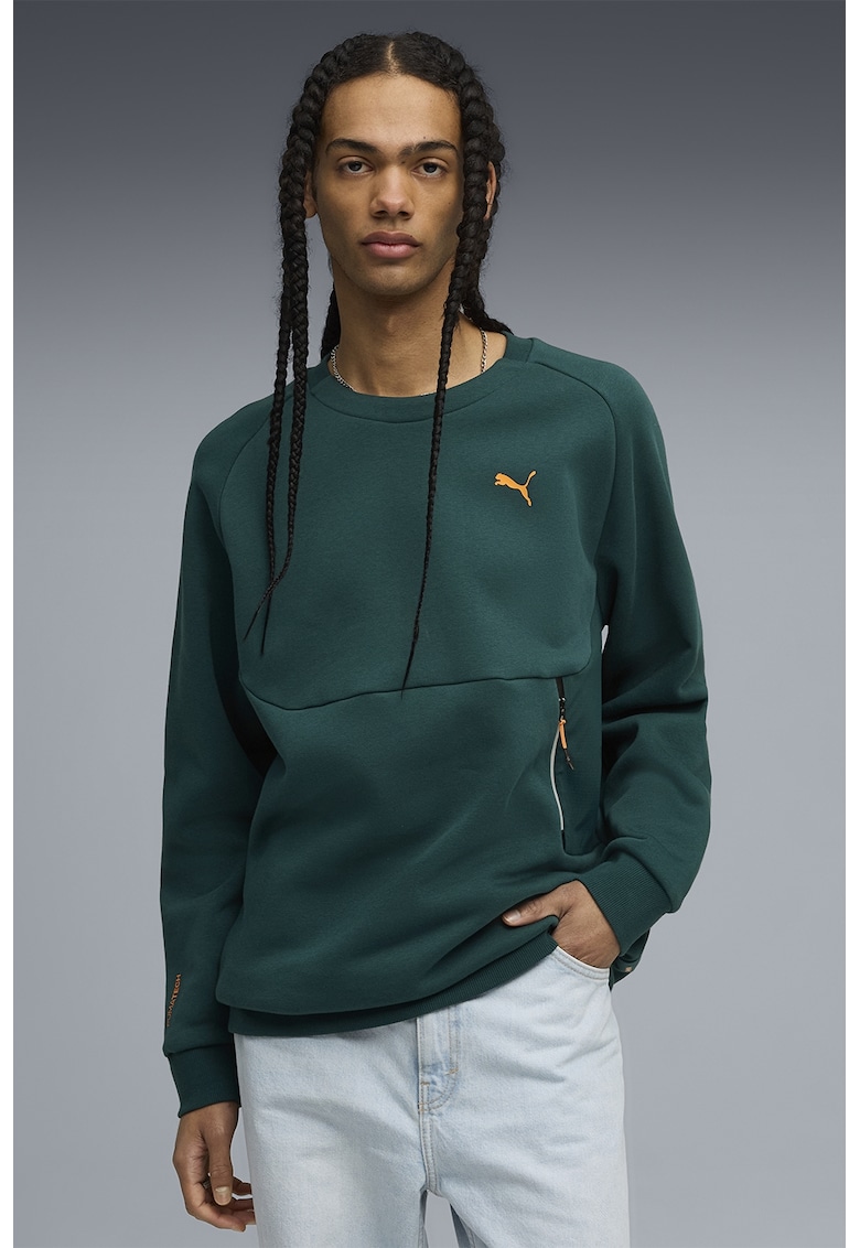 Bluza de trening relaxed fit cu buzunar cu fermoar