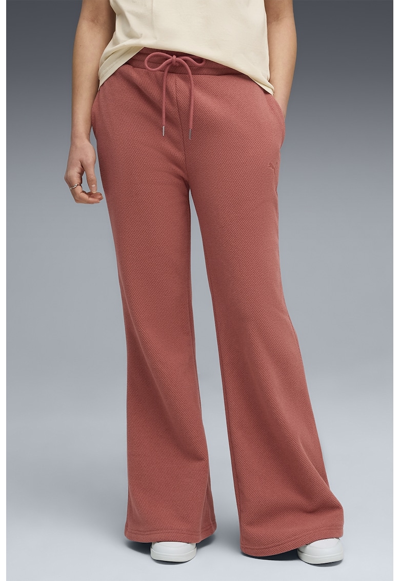 Pantaloni uni de trening cu talie inalta Pantaloni uni de trening cu talie inalta