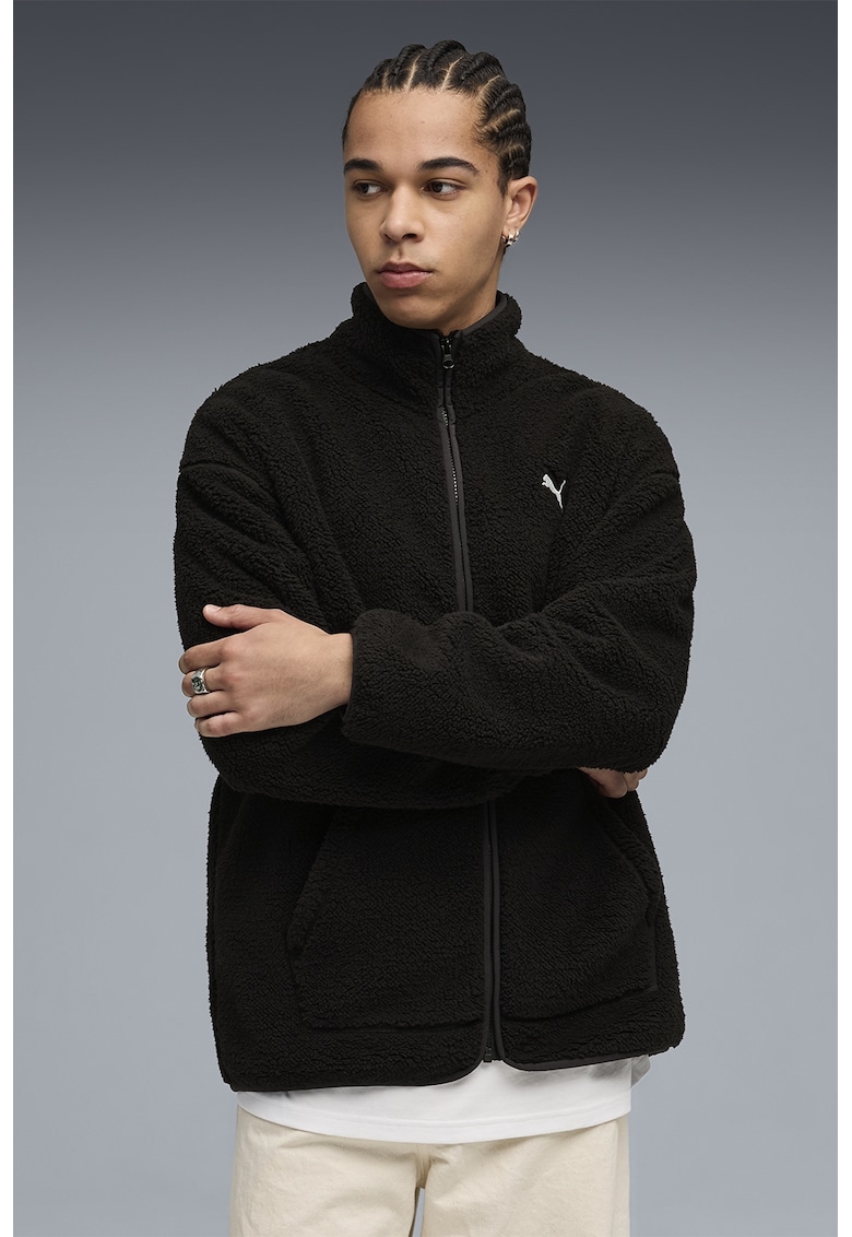 Jacheta relaxed fit cu fermoar