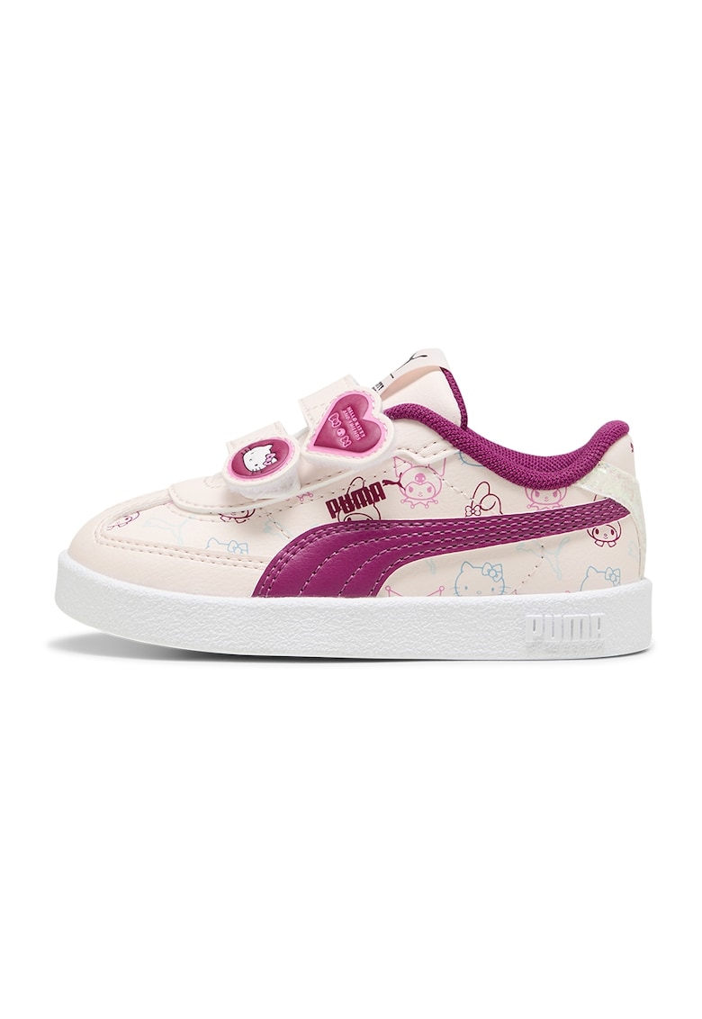 Pantofi sport Club II de piele ecologica cu detalii Hello Kitty&Friends