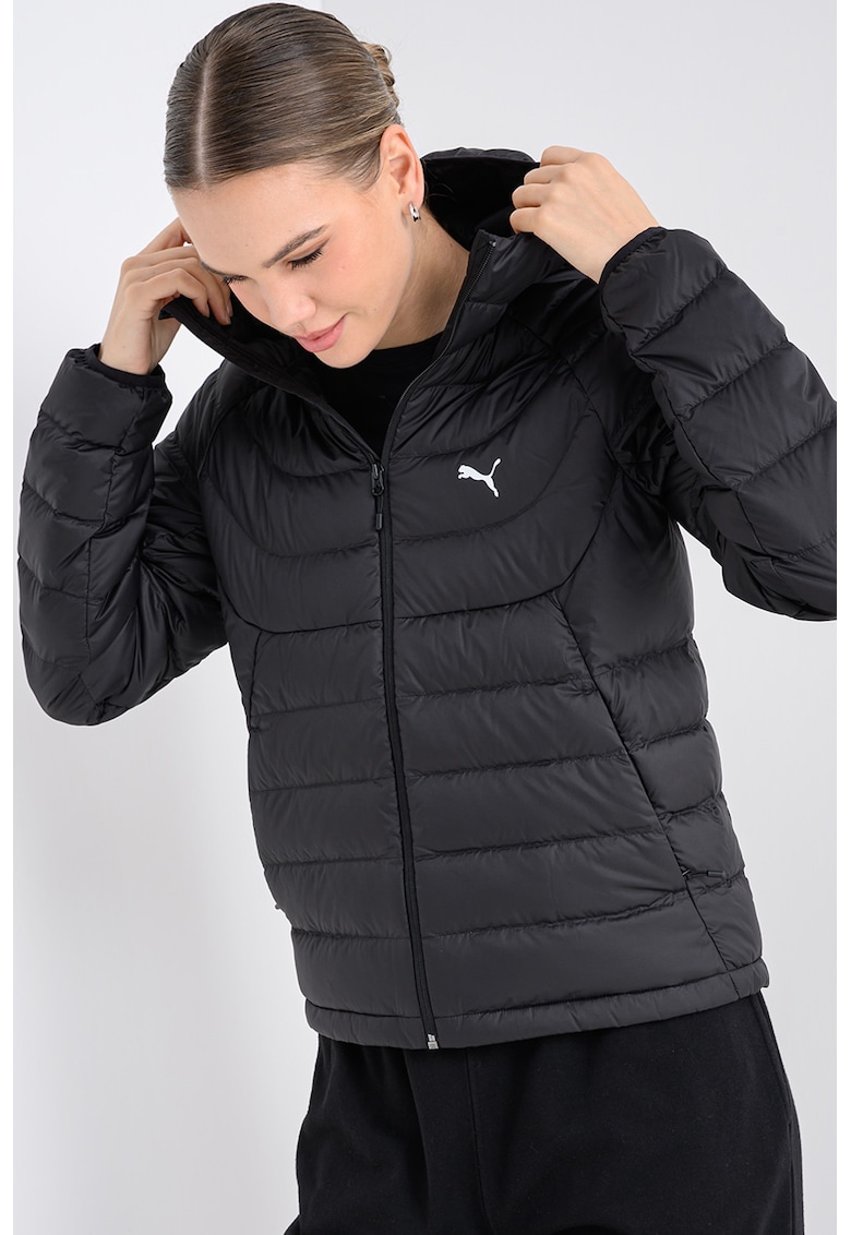 Jacheta matlasata cu logo si gluga