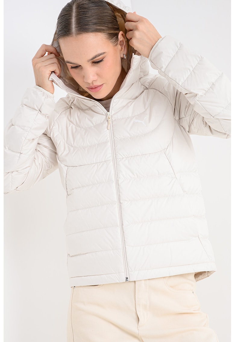 Jacheta matlasata cu logo si gluga