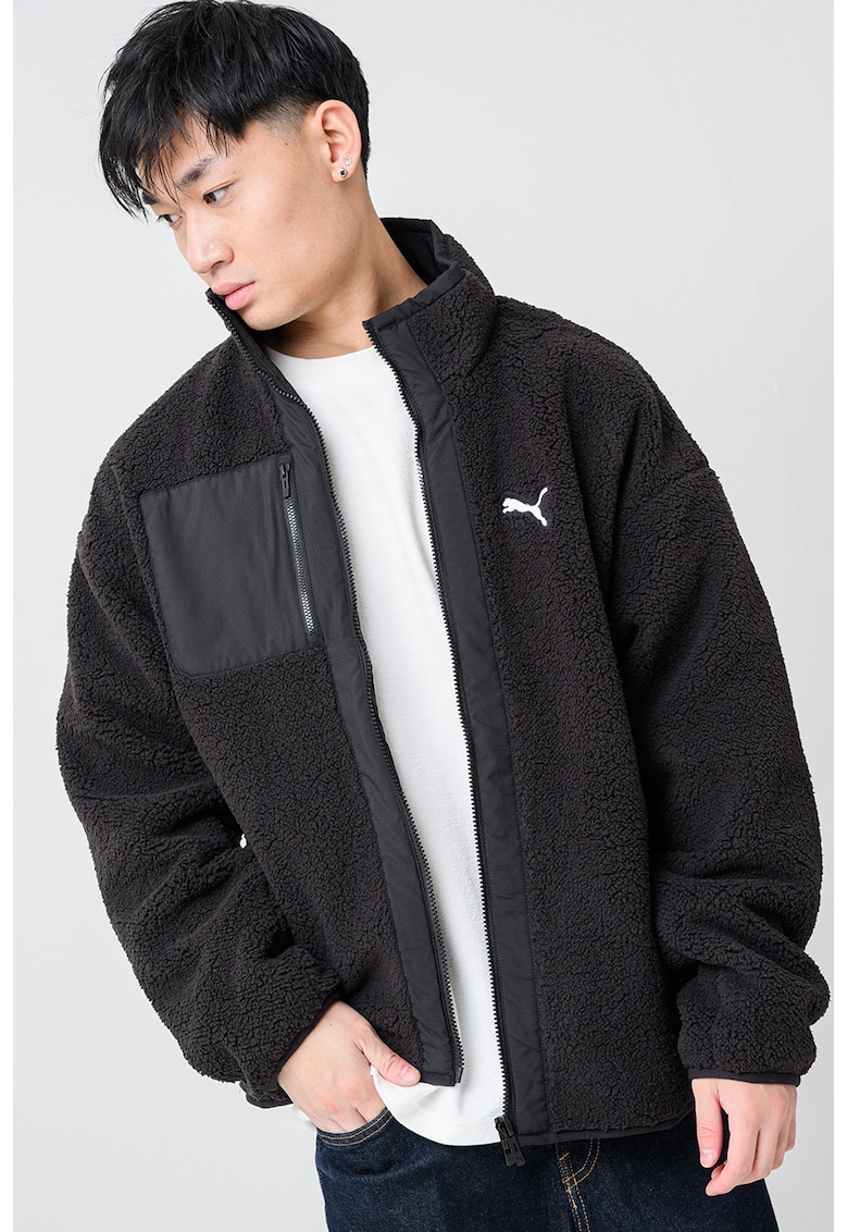 Jacheta reversibila din blana sintetica sherpa