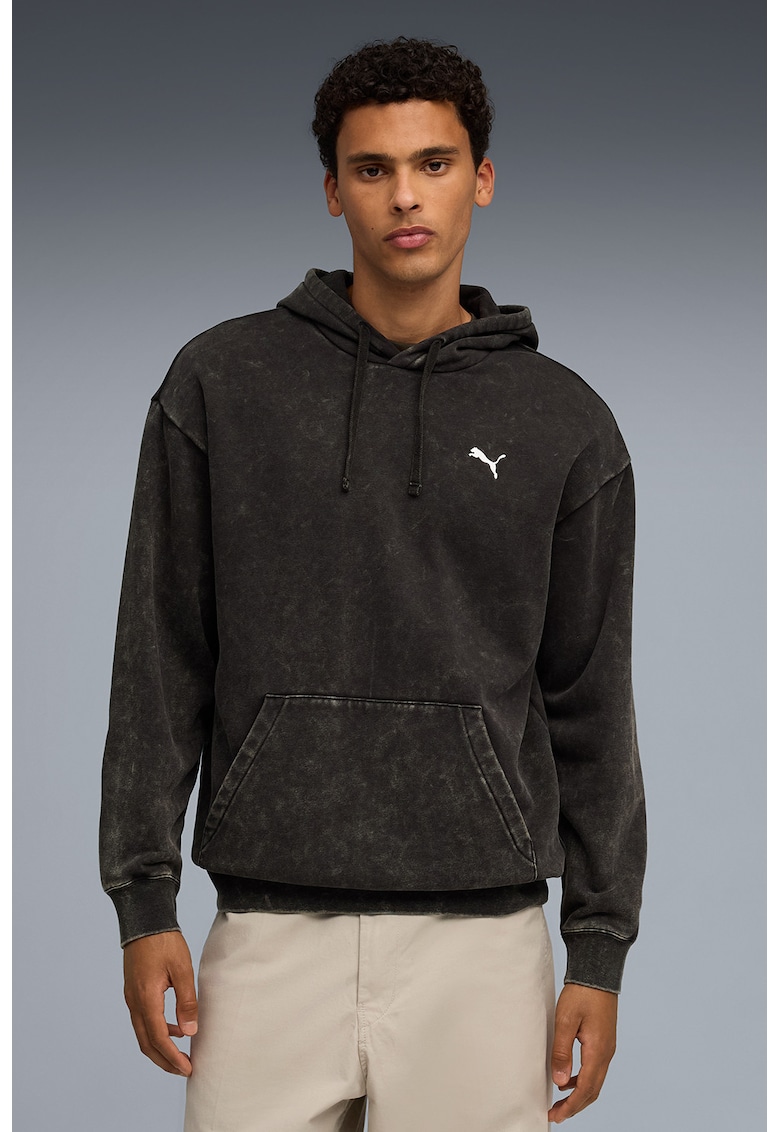 Hanorac cu aspect decolorat si logo