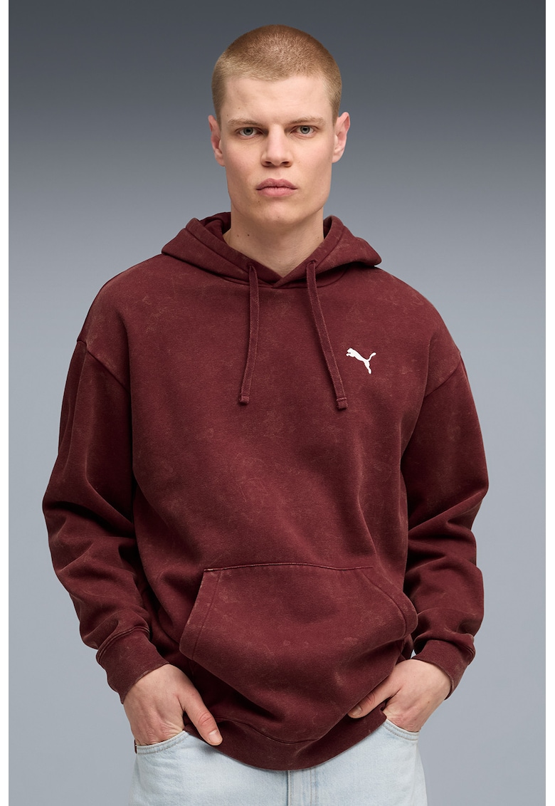 Hanorac cu aspect decolorat si logo