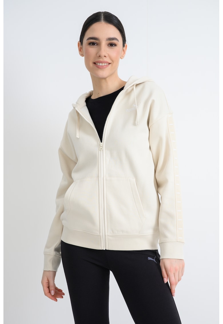 Hanorac relaxed-fit cu captuseala calduroasa si fermoar Essentials Tape