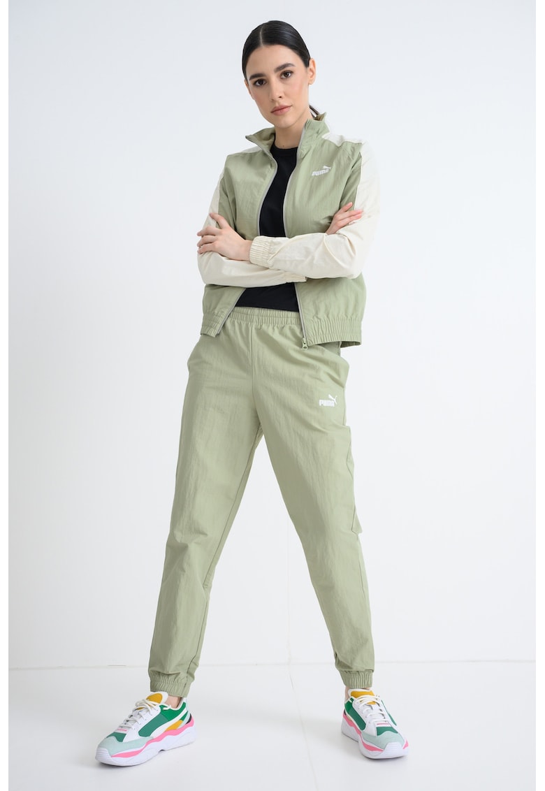 Trening cu imprimeu logo - Verde pal/Crem