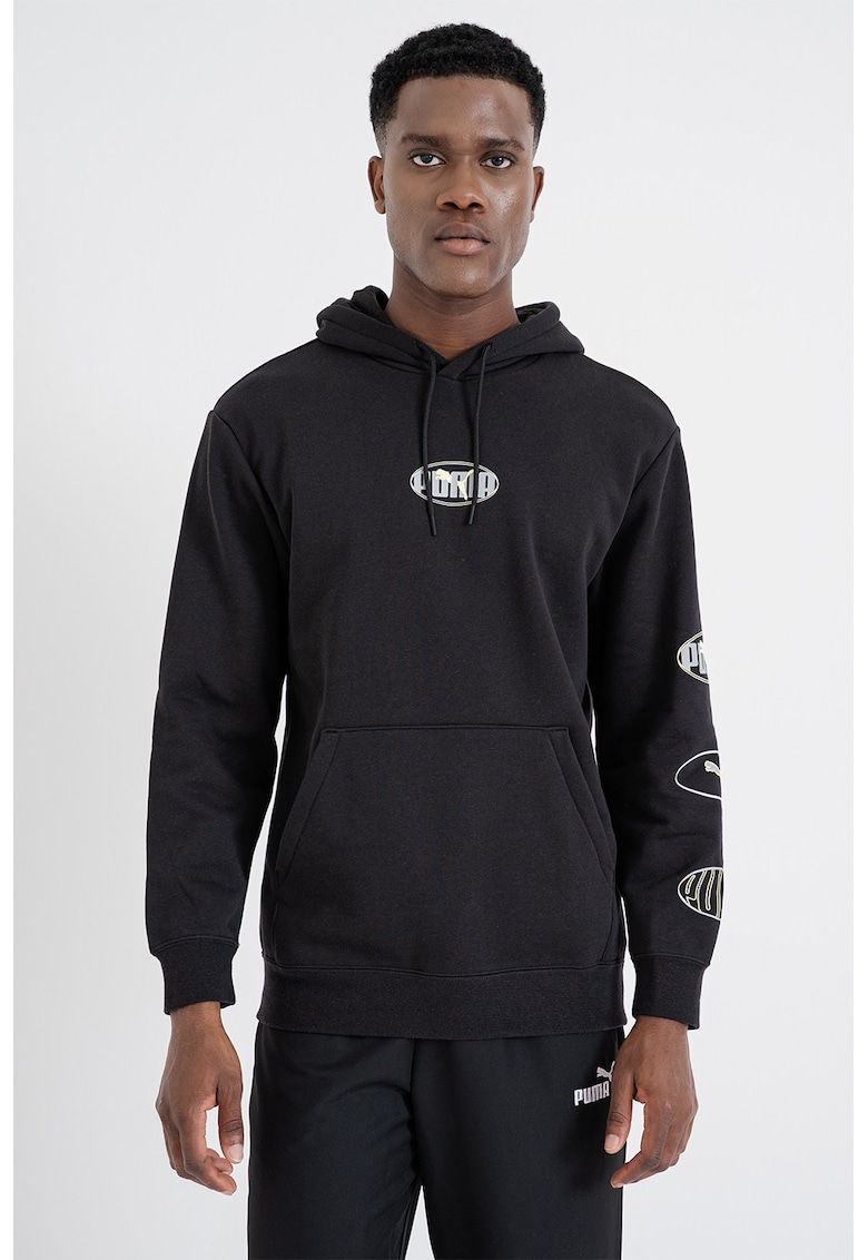 Hanorac din amestec de bumbac cu logo Ess - Negru