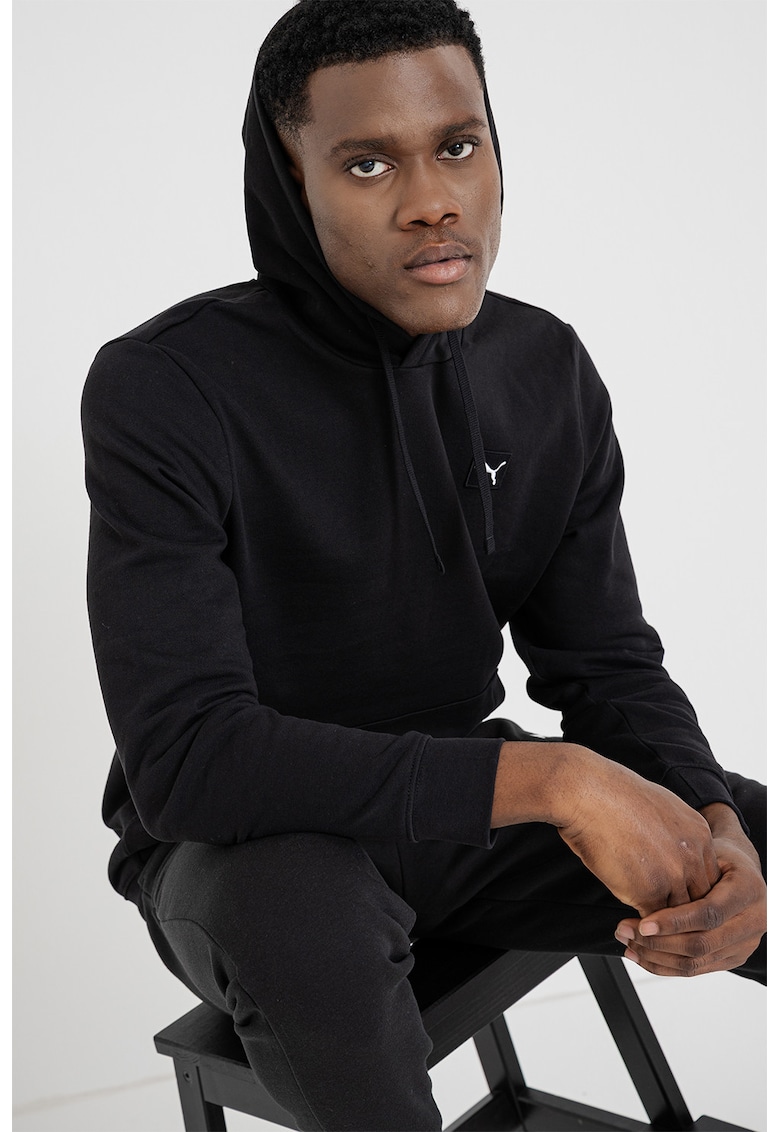 Hanorac din amestec de bumbac - Negru