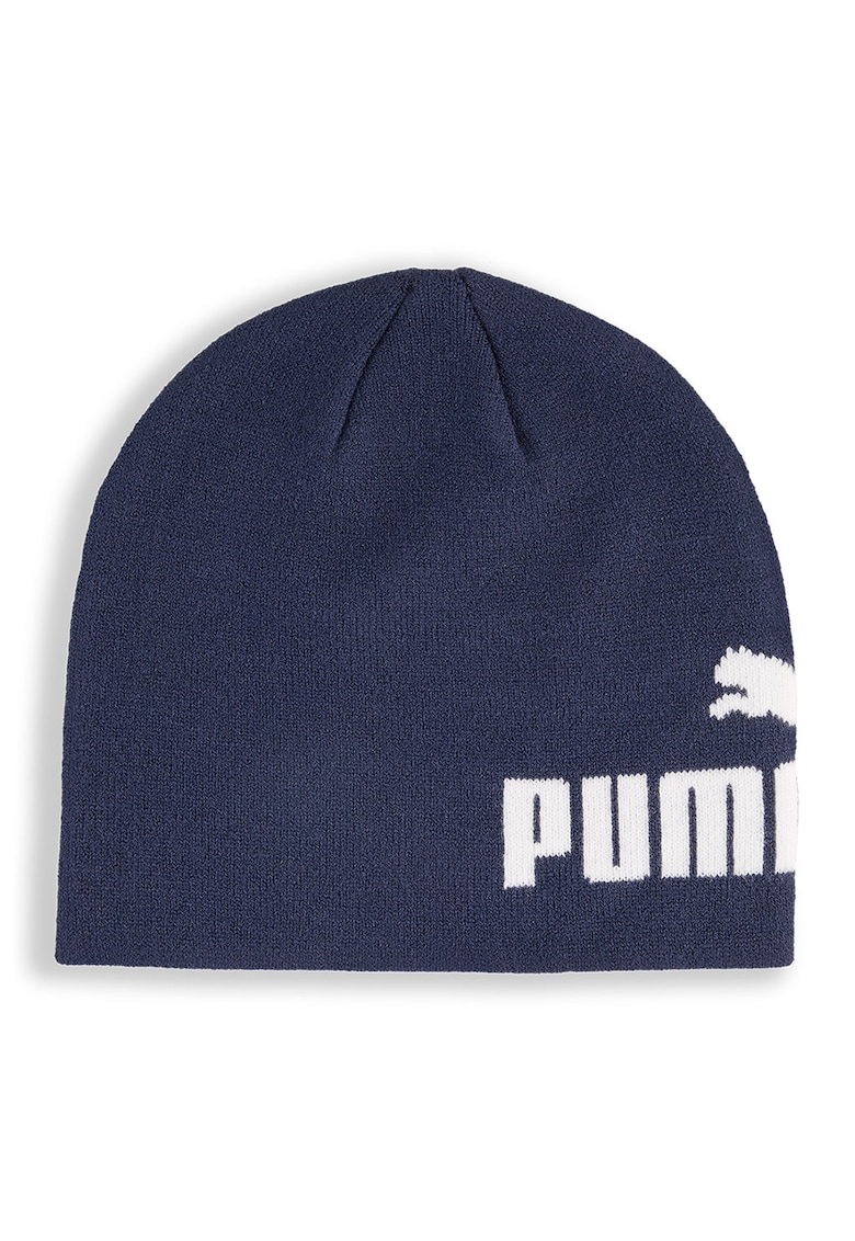 Caciula unisex cu imprimeu logo ESS - Alb/Bleumarin