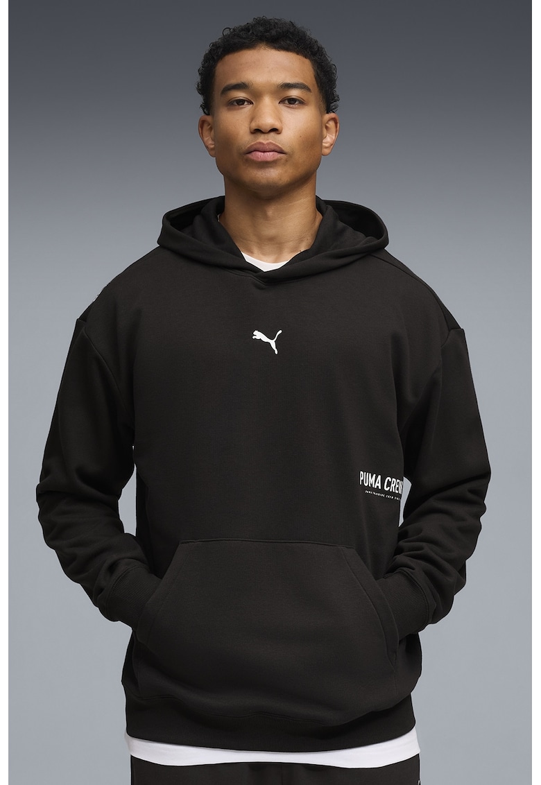 Hanorac cu buzunar kangaroo si imprimeu logo