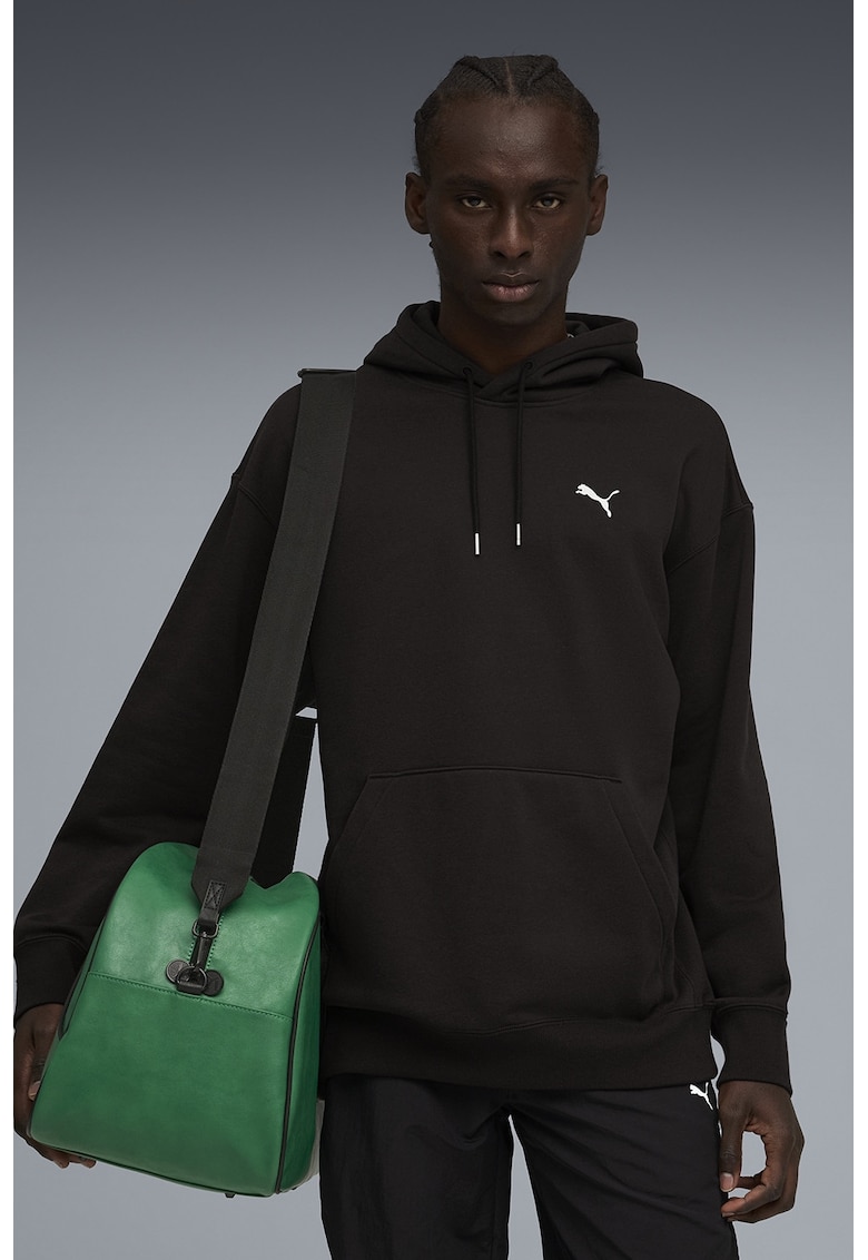 Hanorac relaxed-fit cu buzunar kangaroo ESS - Negru