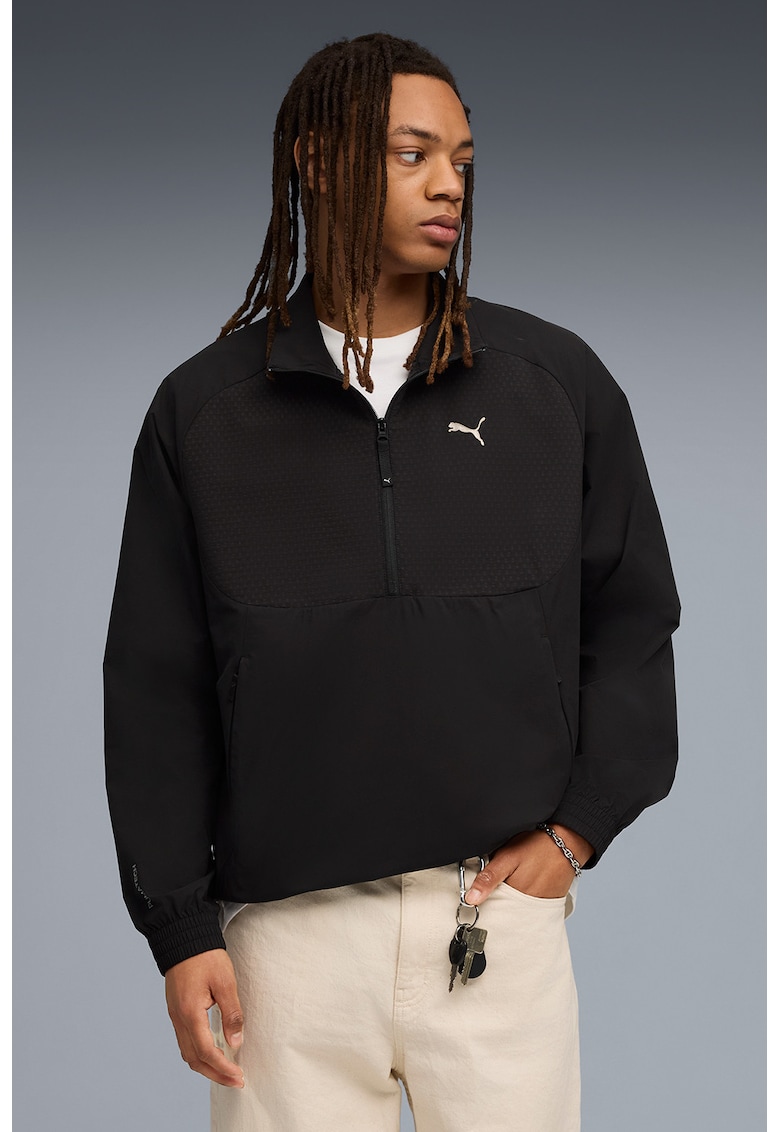 Bluza de trening relaxed-fit cu fenta cu fermoar PUMATECH