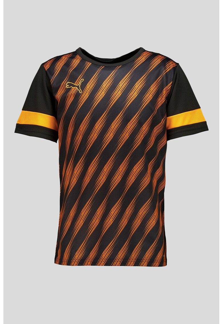 Tricou cu model pentru fotbal Attacanto - Portocaliu neon/Negru