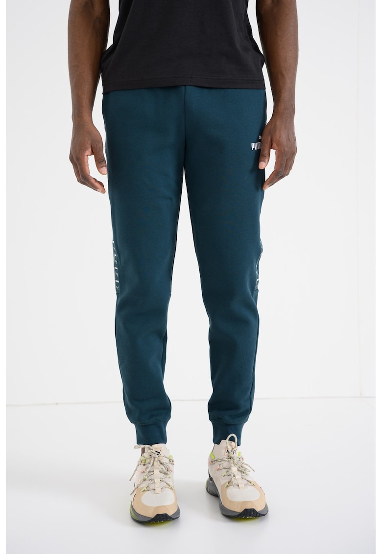 Pantaloni de trening conici cu benzi logo laterale