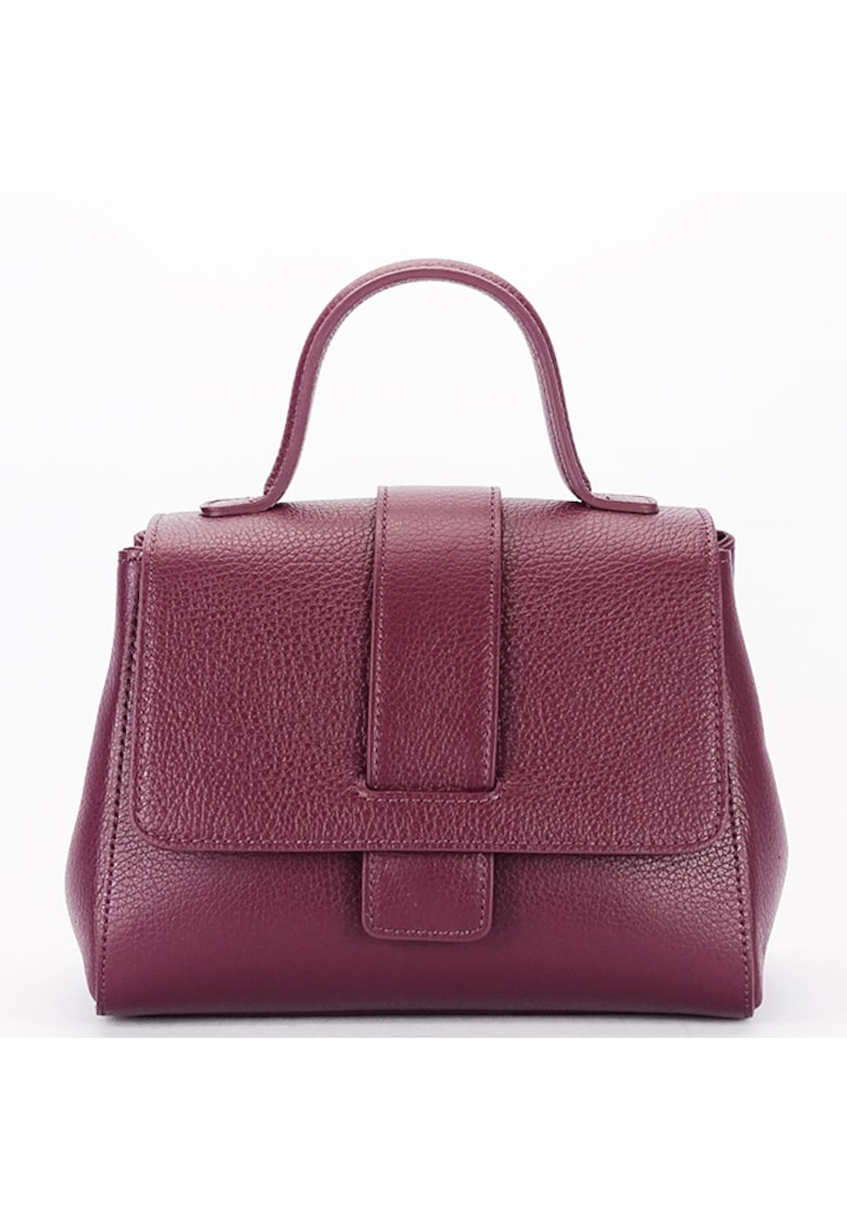 Geanta burgundy din piele naturala 1047 123 17790