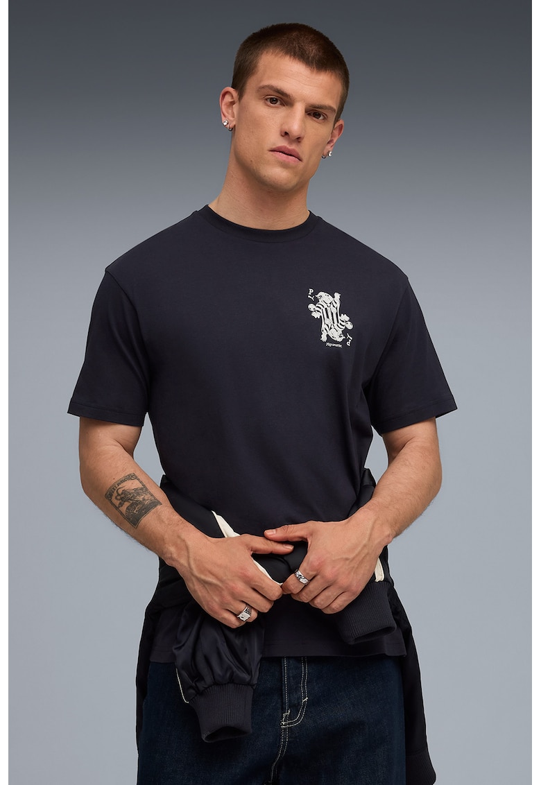 Tricou relaxed fit cu imprimeu pe partea din spate