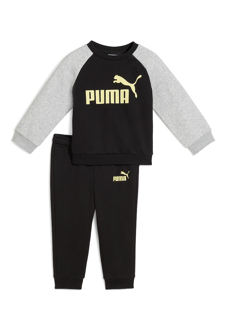 Set de pantaloni si bluza de trening din amestec de bumbac - 2 piese - Negru/Galben/Gri deschis melange