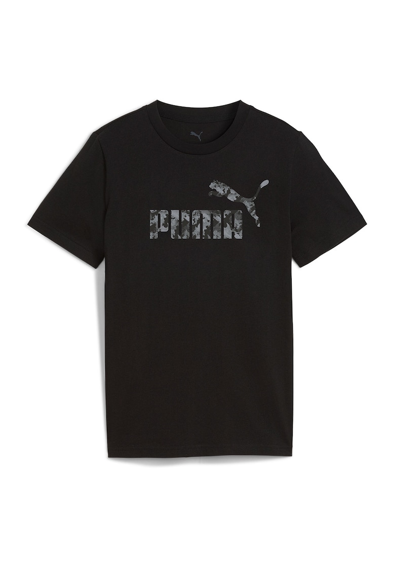 Tricou din bumbac cu imprimeu logo - Negru/Gri