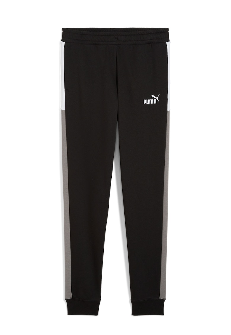 Pantaloni de trening din amestec de bumbac cu banda elastica in talie