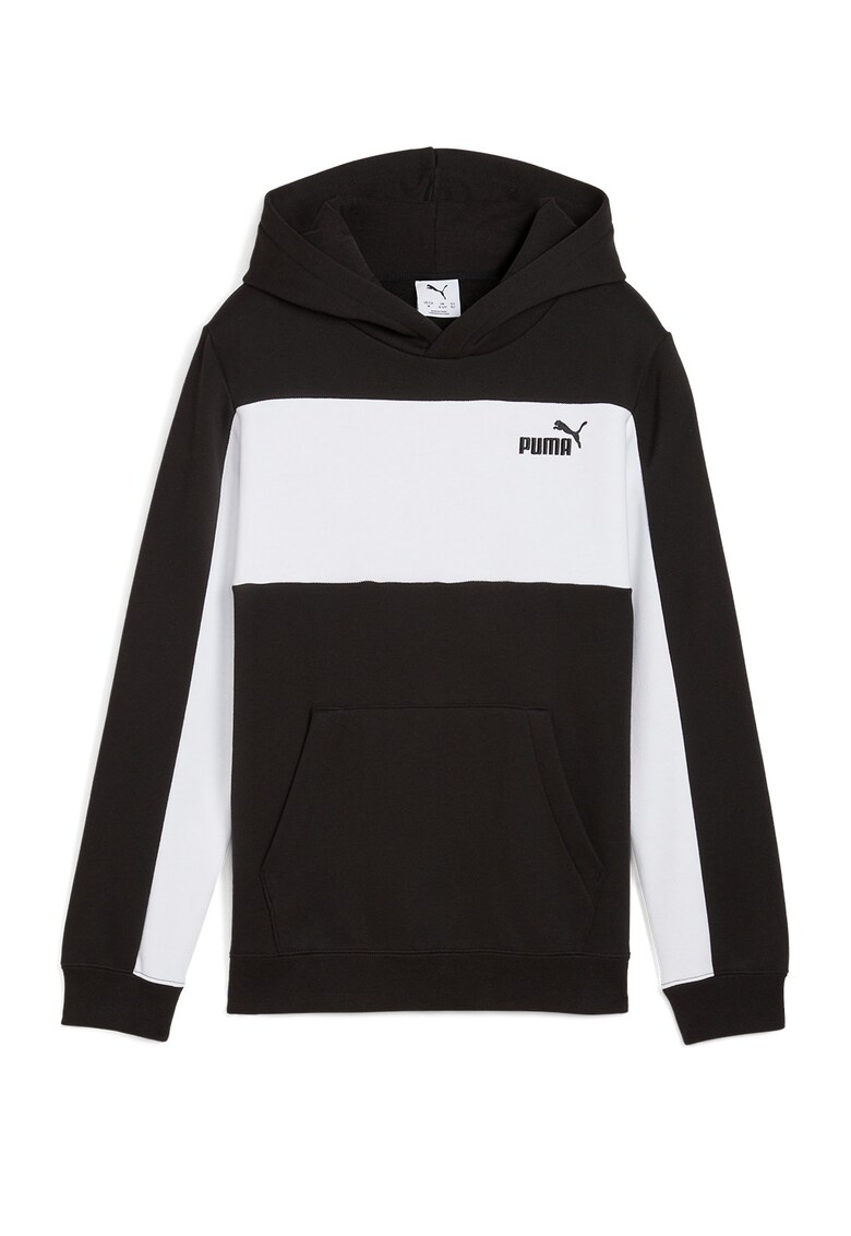 Hanorac cu buzunar kangaroo si model colorblock