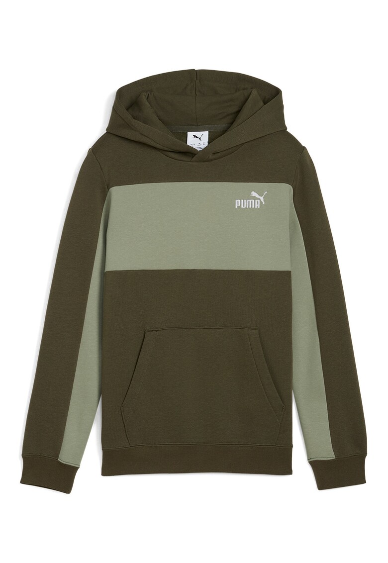 Hanorac cu buzunar kangaroo si model colorblock