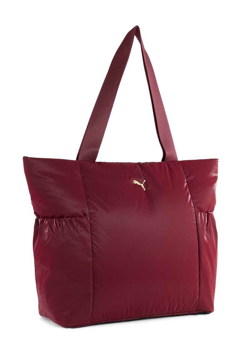 Geanta shopper cu detaliu logo - Visiniu
