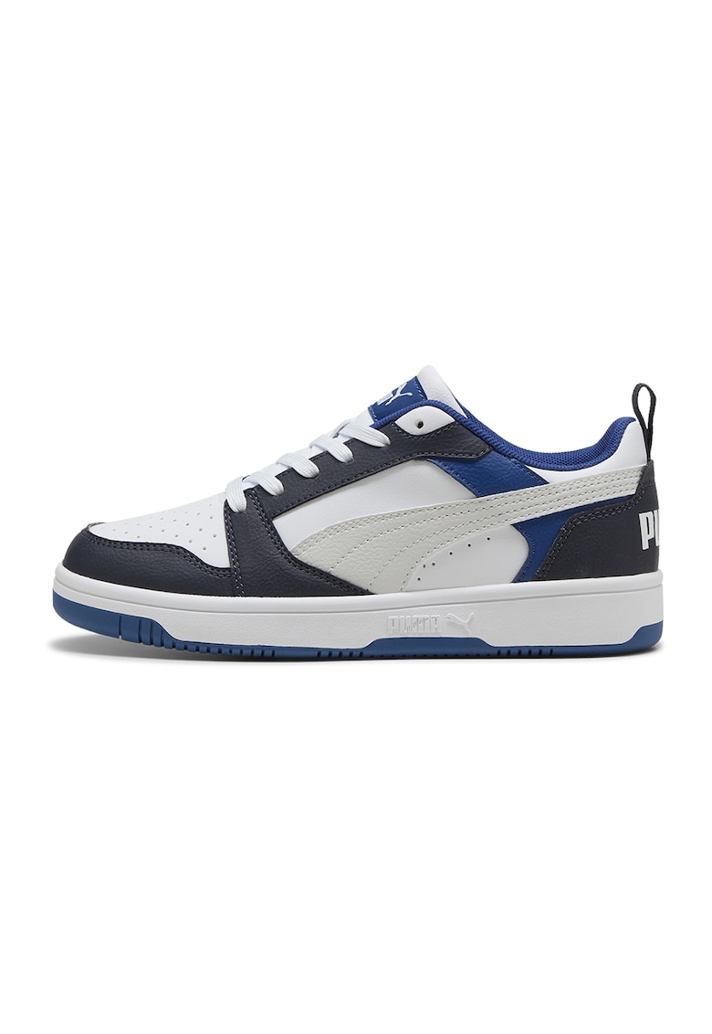Pantofi sport Rebound V6 din piele ecologica - Alb/Negru/Albastru royal