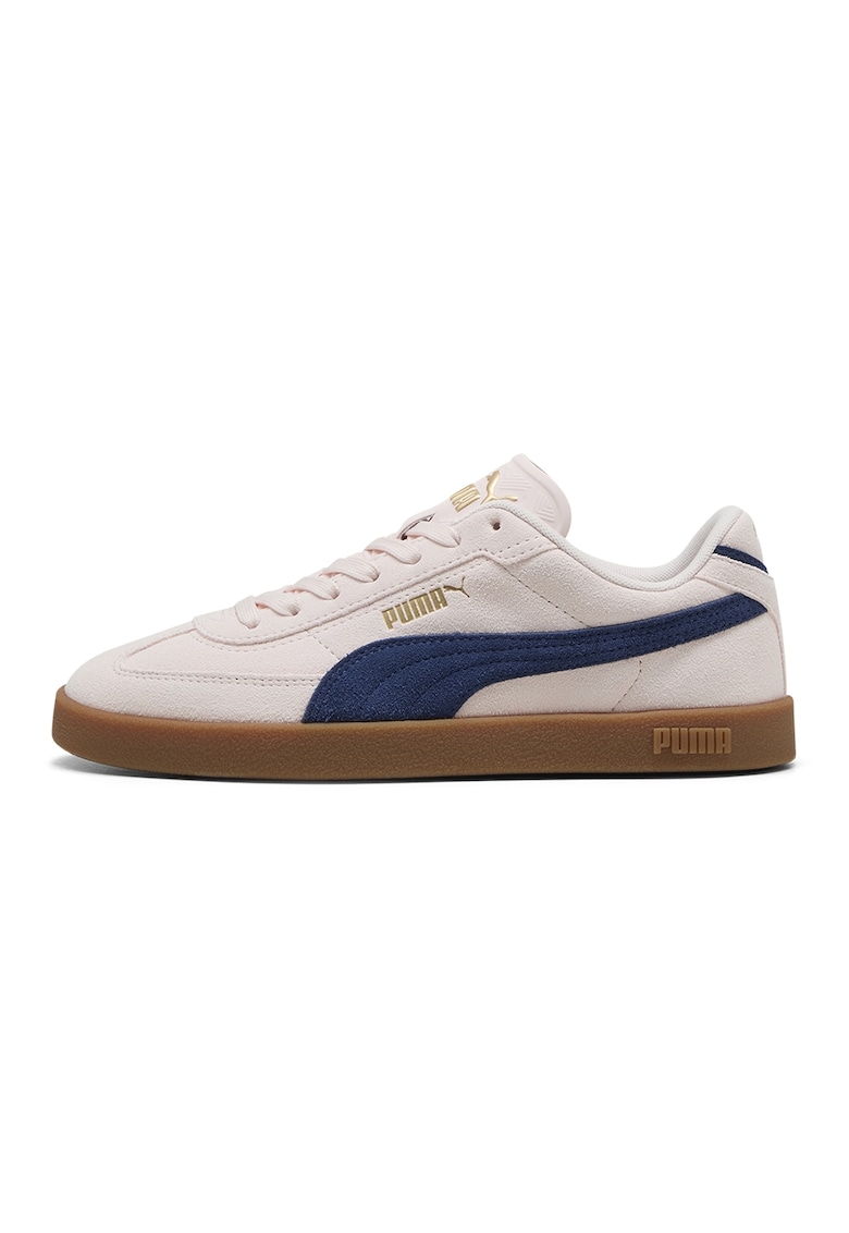 Pantofi sport Club II Era de piele intoarsa cu detaliu contrastant - Roz pal/Bleumarin