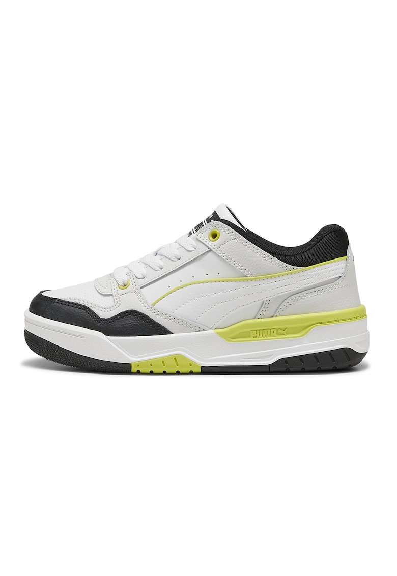 Pantofi sport Rebound Retro cu insertii de piele - Gri deschis/Alb murdar/Verde lime