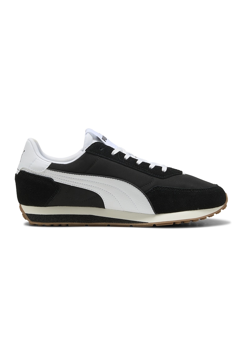 Pantofi sport St Miler de plasa cu garnituri de piele intoarsa - Alb/Negru