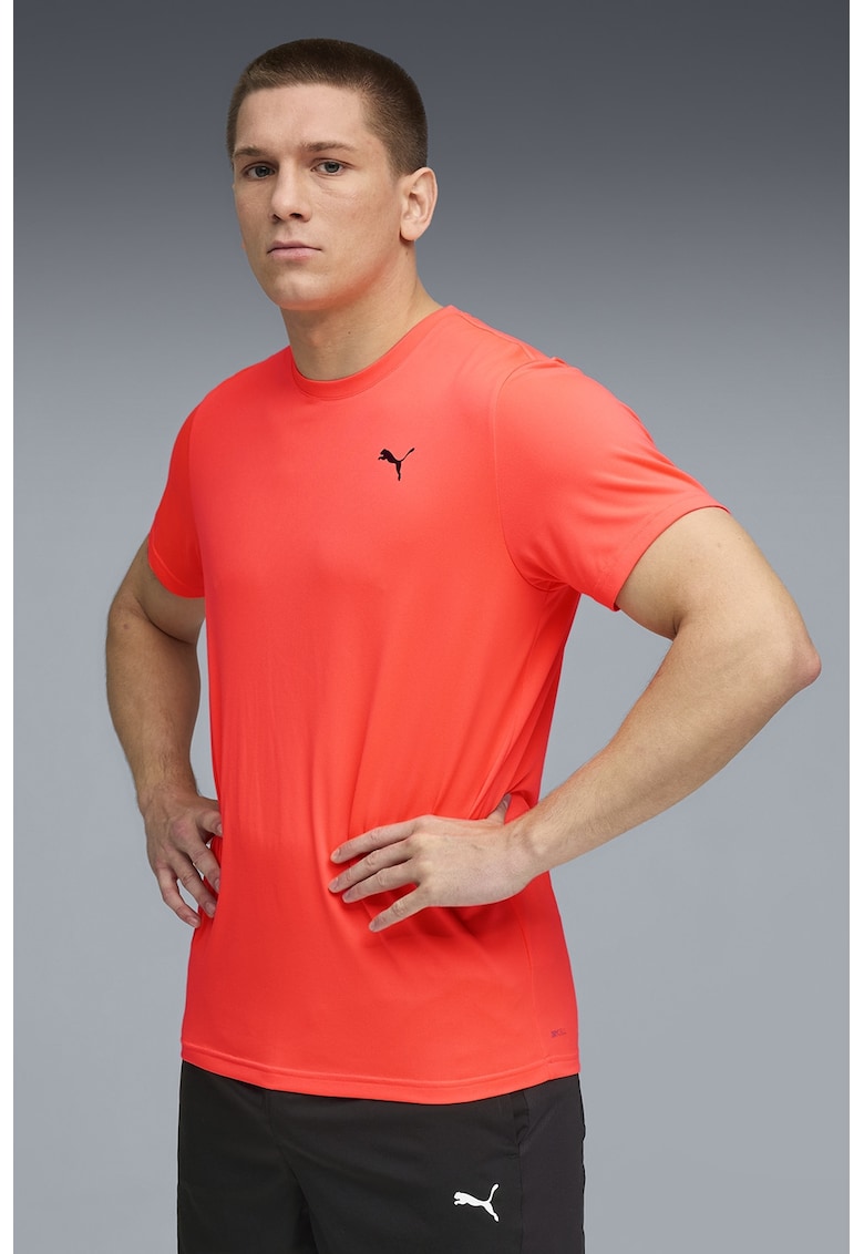 Tricou cu logo - pentru fitness - Portocaliu mandarina