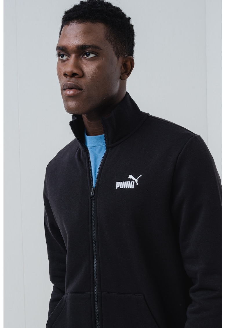 Bluza de trening slim fit cu logo brodat