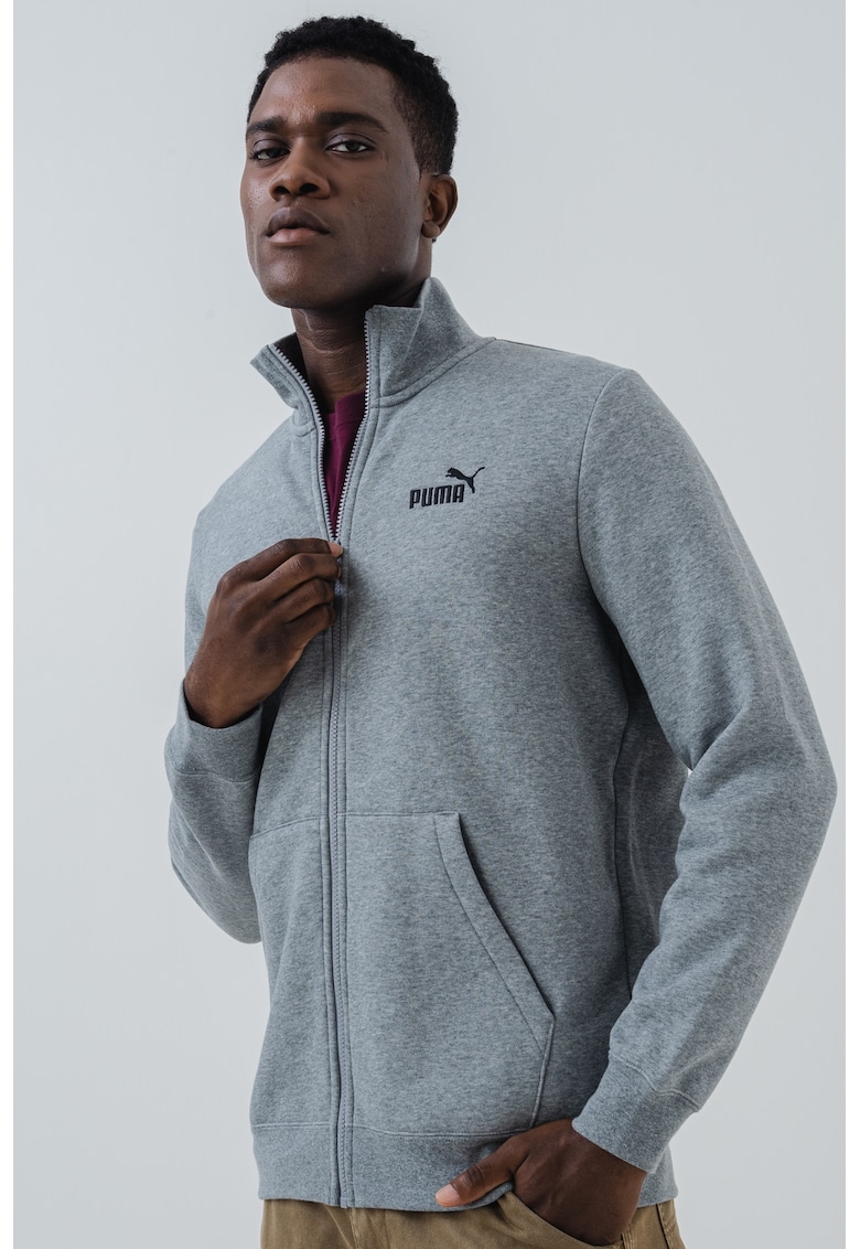 Bluza de trening slim fit cu logo brodat