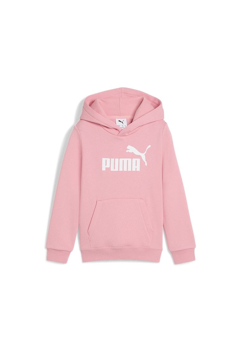 Hanorac cu imprimeu logo pe partea din fata - Alb/Roz pastel