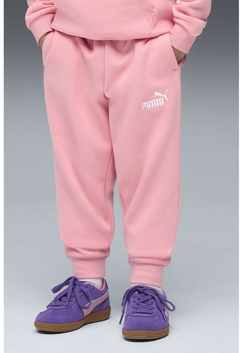 Pantaloni de trening cu banda elastica in talie si logo ESS No. 1 Logo