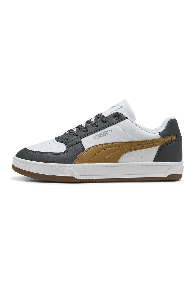 Pantofi sport Caven 2.0 de piele ecologica - Alb/Caramel/Gri inchis