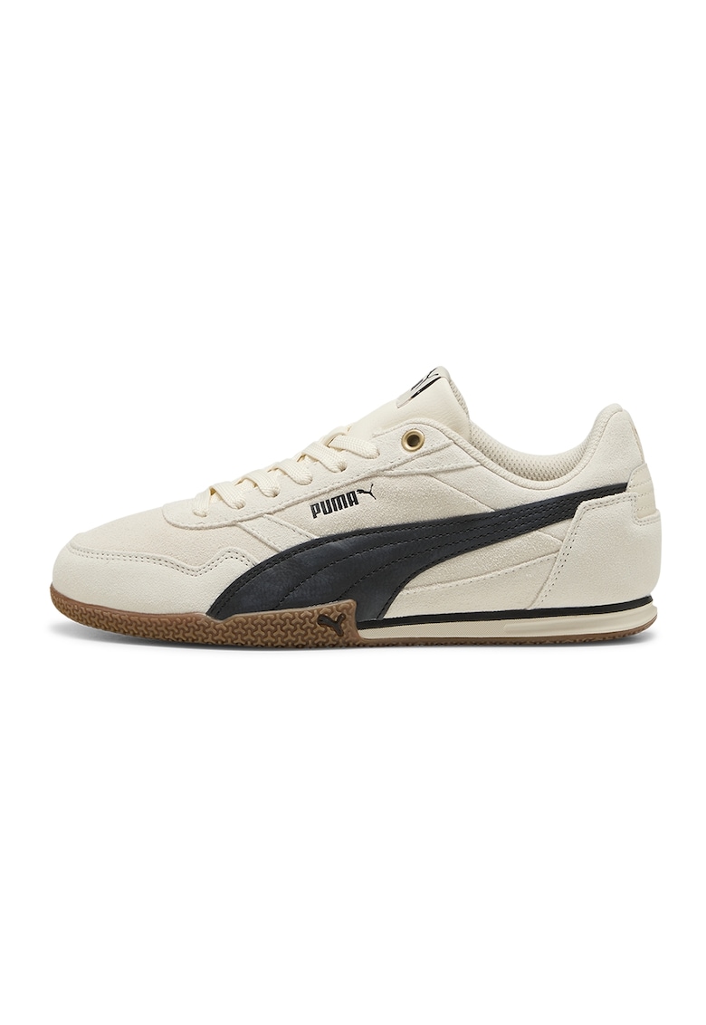 Pantofi sport Bella Donna de piele intoarsa - Negru/Crem
